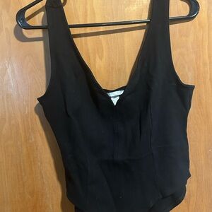H&M deep V black bodysuit!